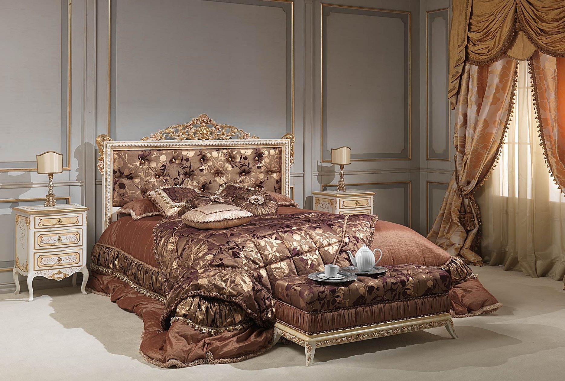 Королевские спальни в стиле барокко