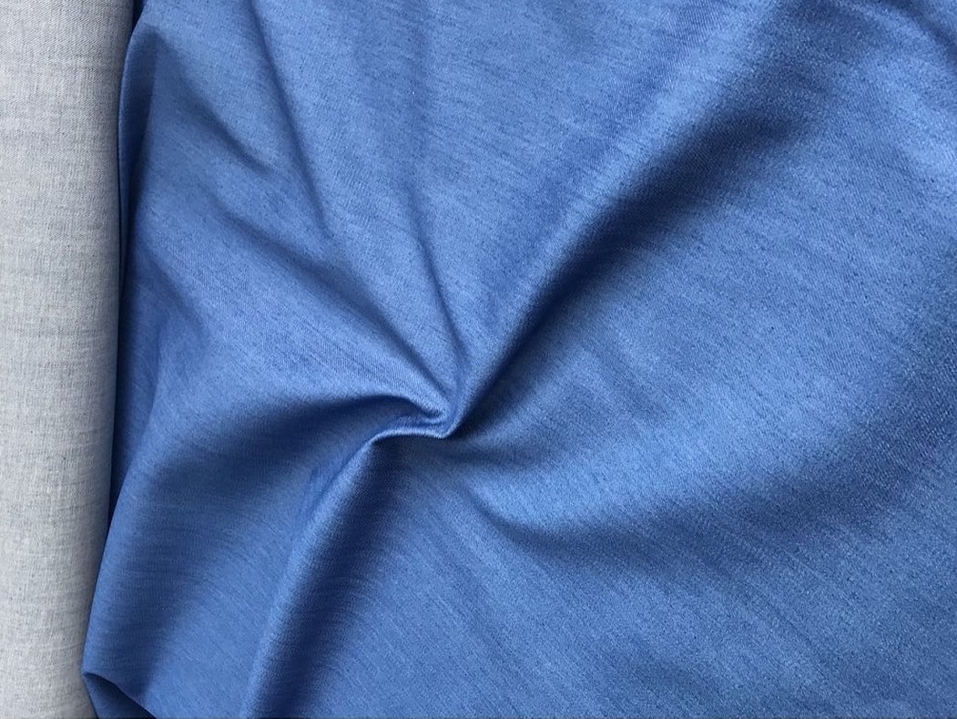 Голубой джинс ткань