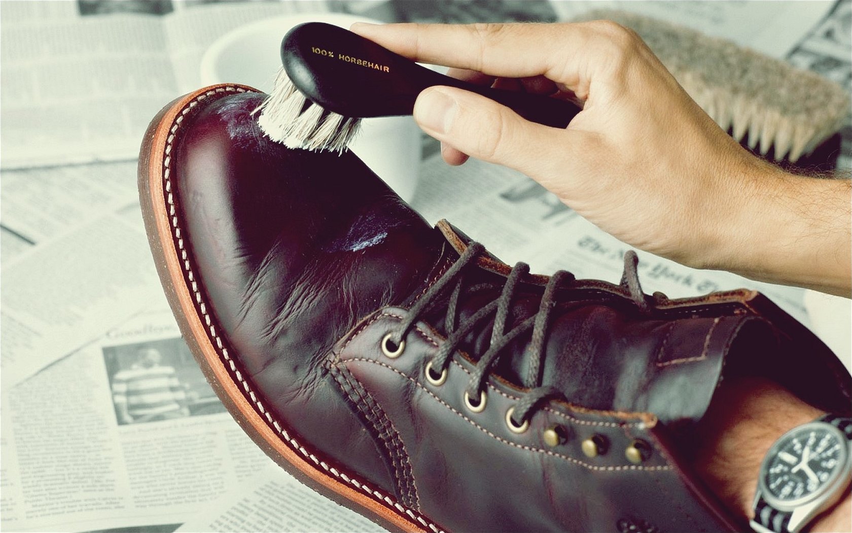 Очищение обуви
