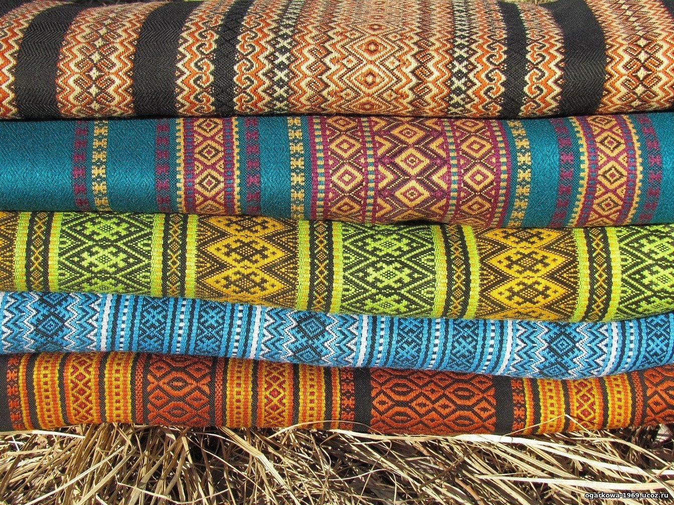 Натуральные ткани с этническим рисунком