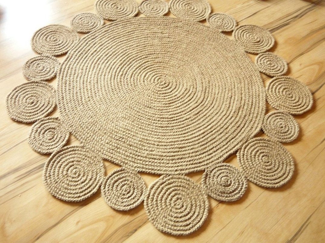 Ковер из джутового шпагата крючком