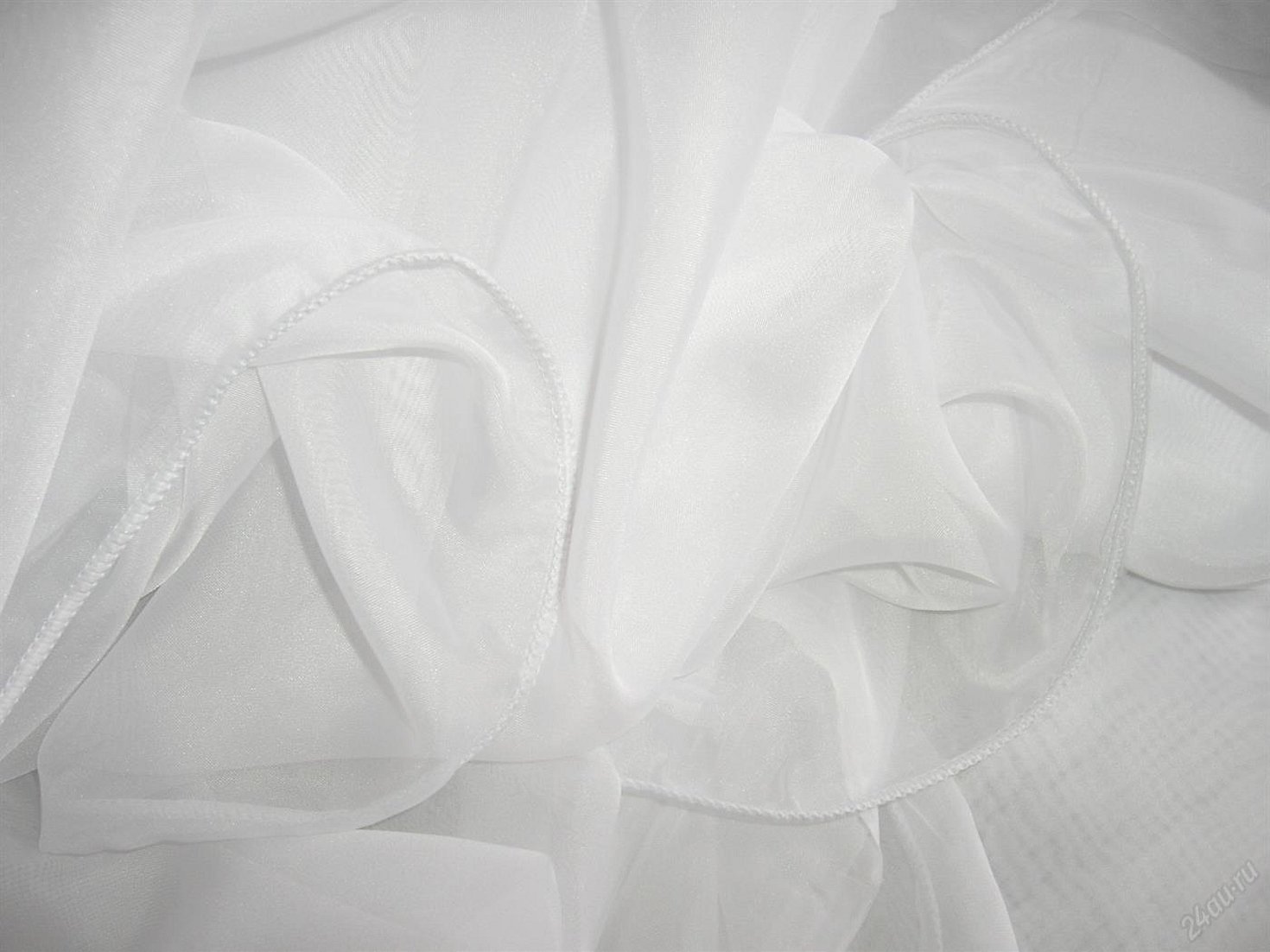 Ткань белая вуаль тюль