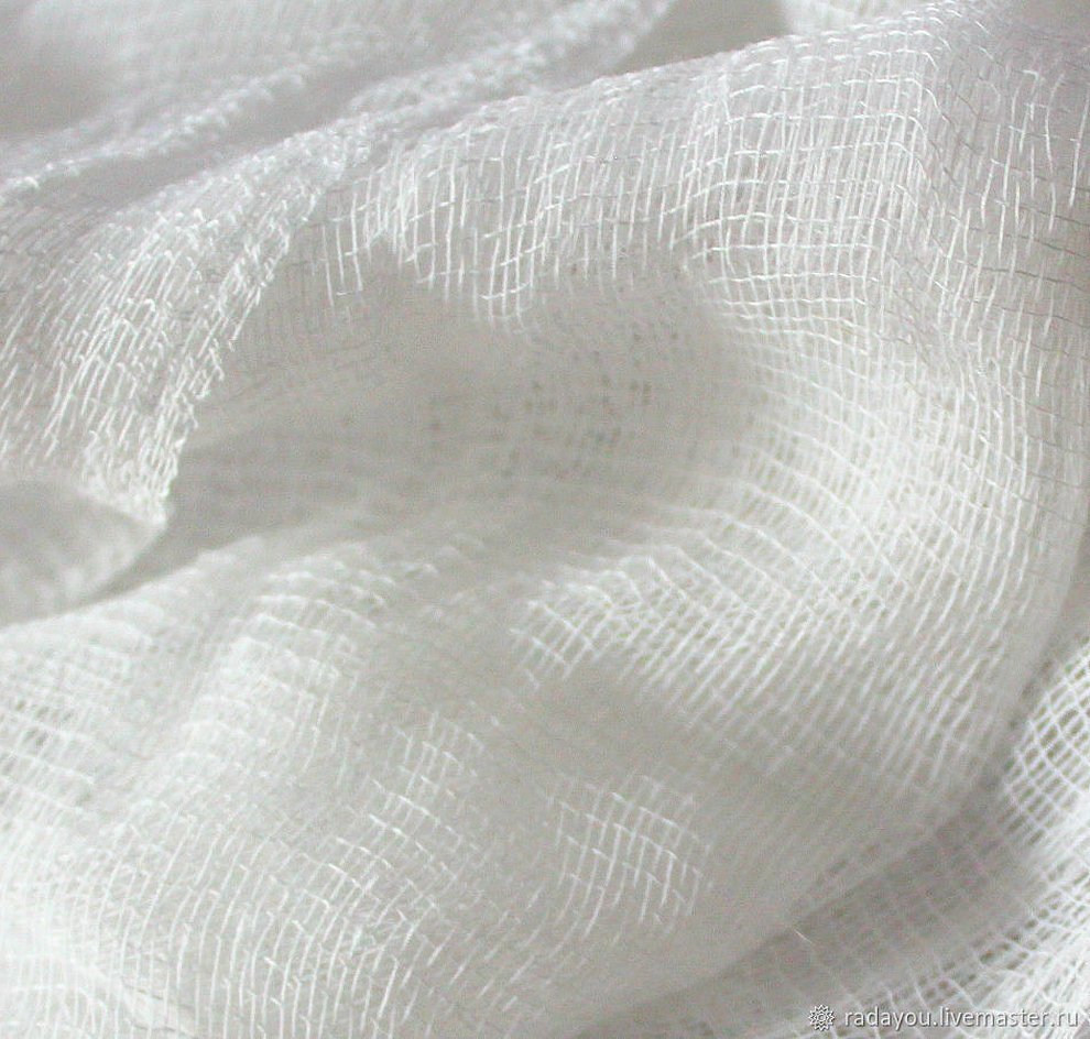 Фактура ткани хлопок натуральный белый