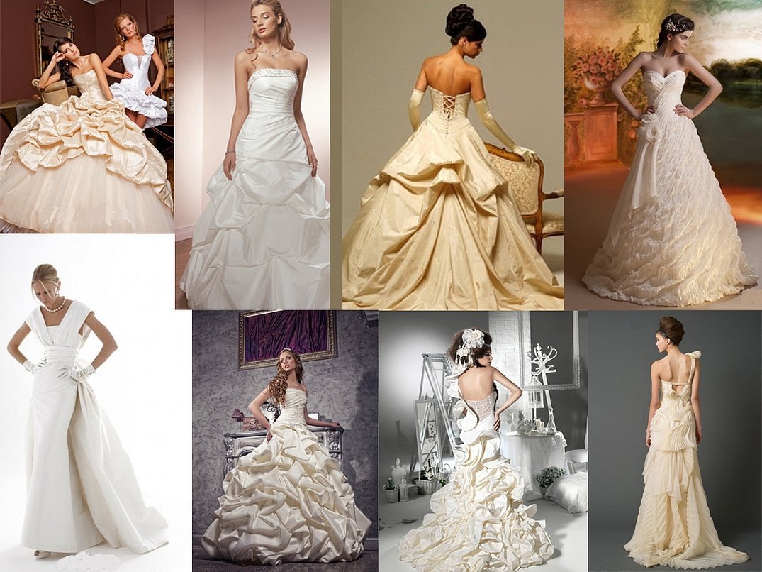 Разновидность тканей для свадебных платьев