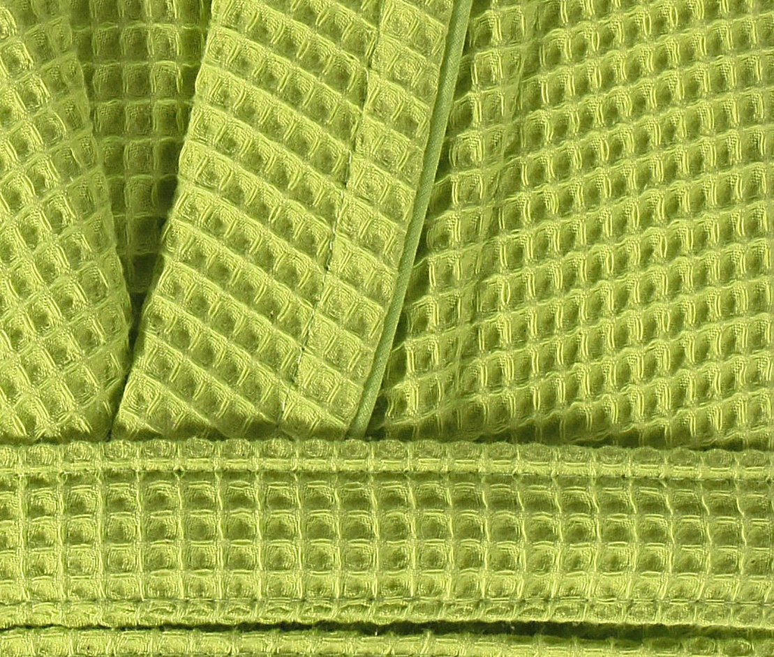 Зеленое вафельное полотенце