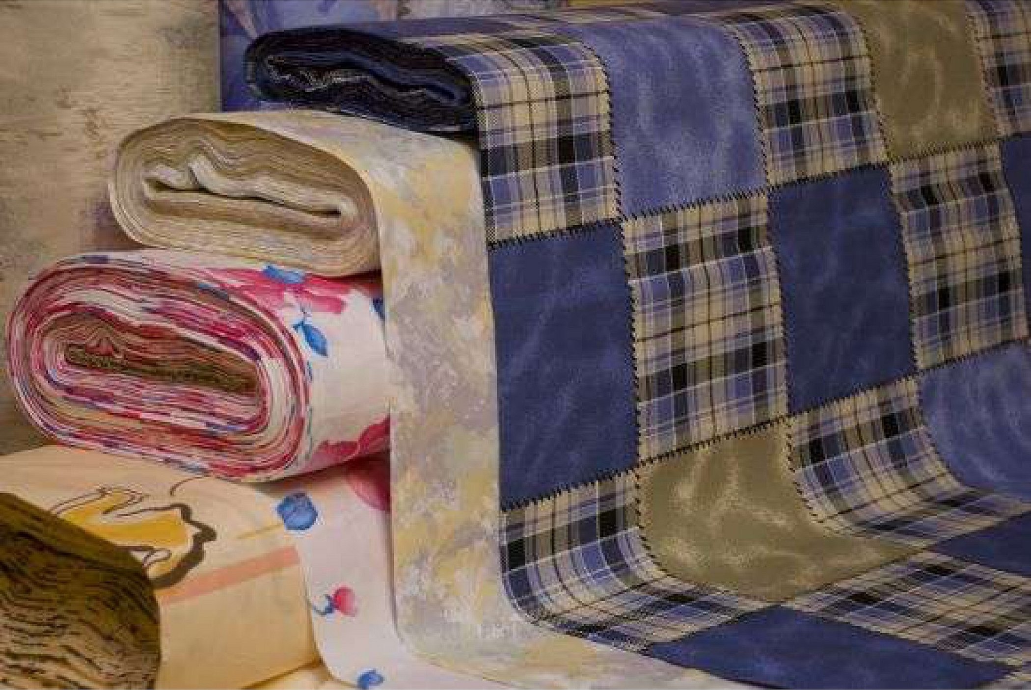 Рулоны ткани для постели
