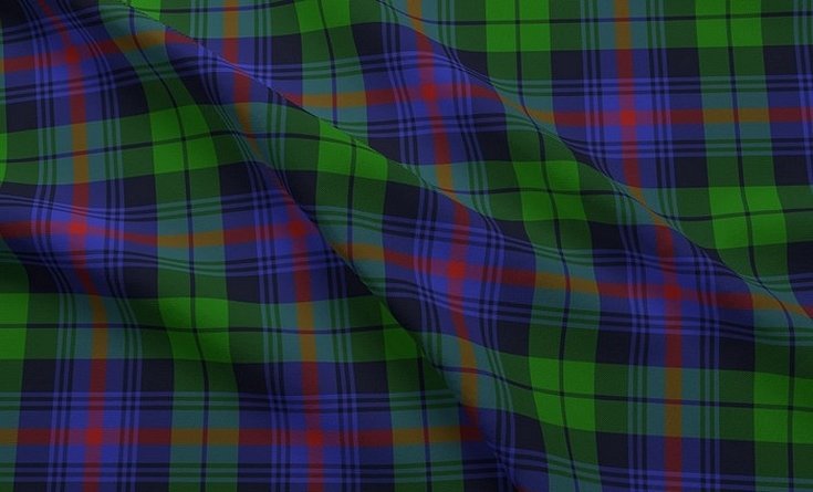 Ткань шотландка зеленая