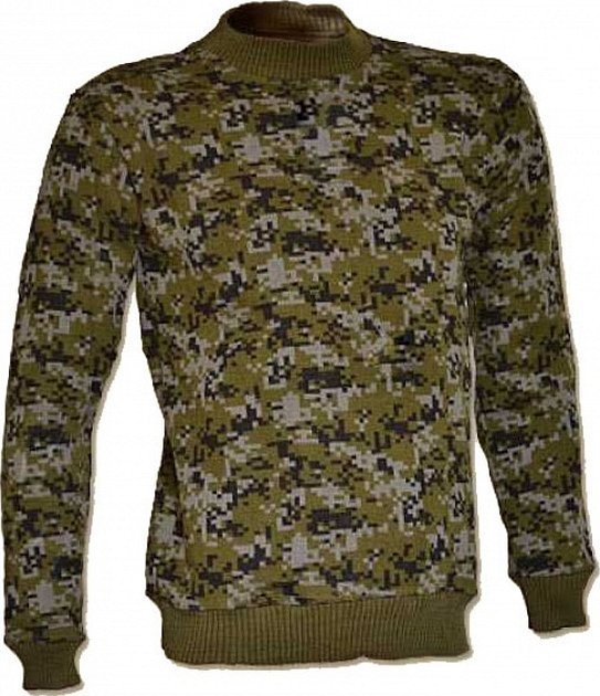 Военный свитер камуфлированный зеленый