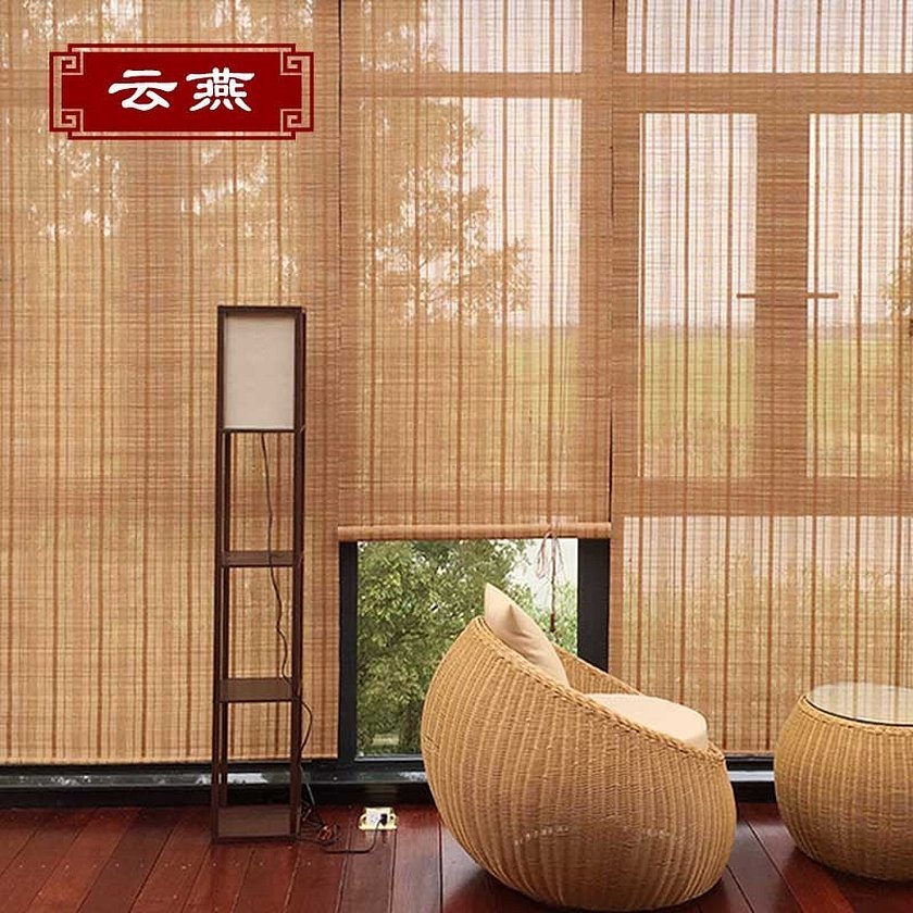 Бамбуковые рулонные шторы в интерьере