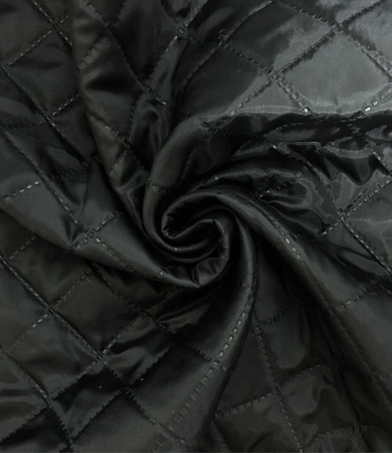 Стеганая курточная ткань темно-серого цвета