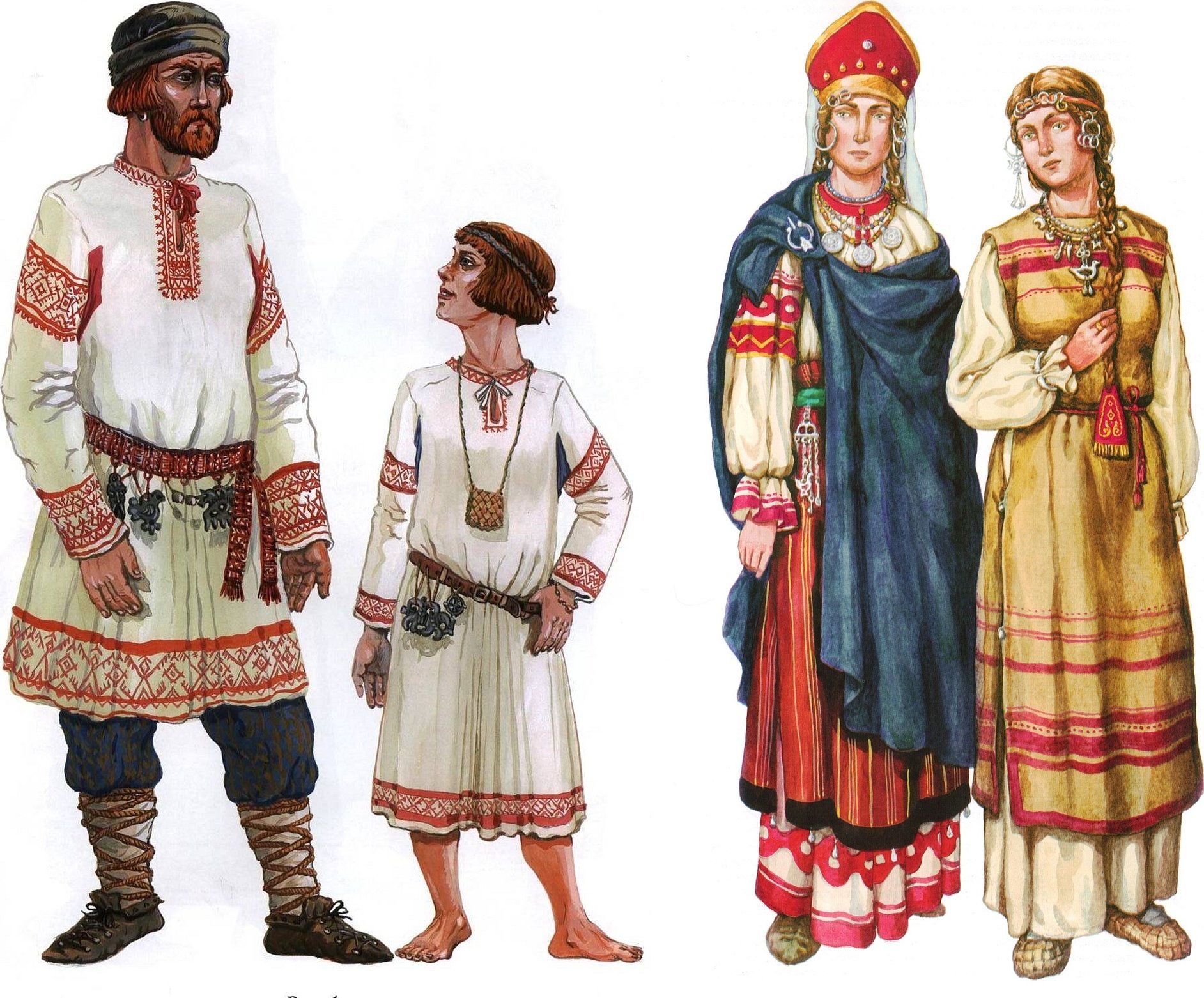 Одежда крестьян в древней руси