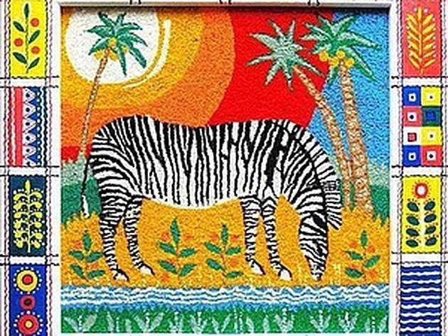 Витраж африка зебра