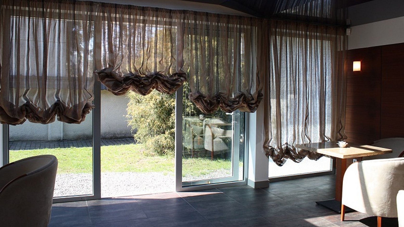 Австрийская штора в стиле минимализм