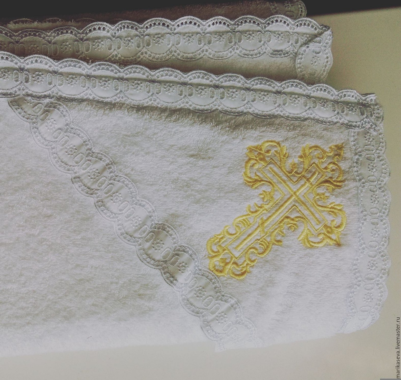 Крыжма из полотенца для крещения своими руками
