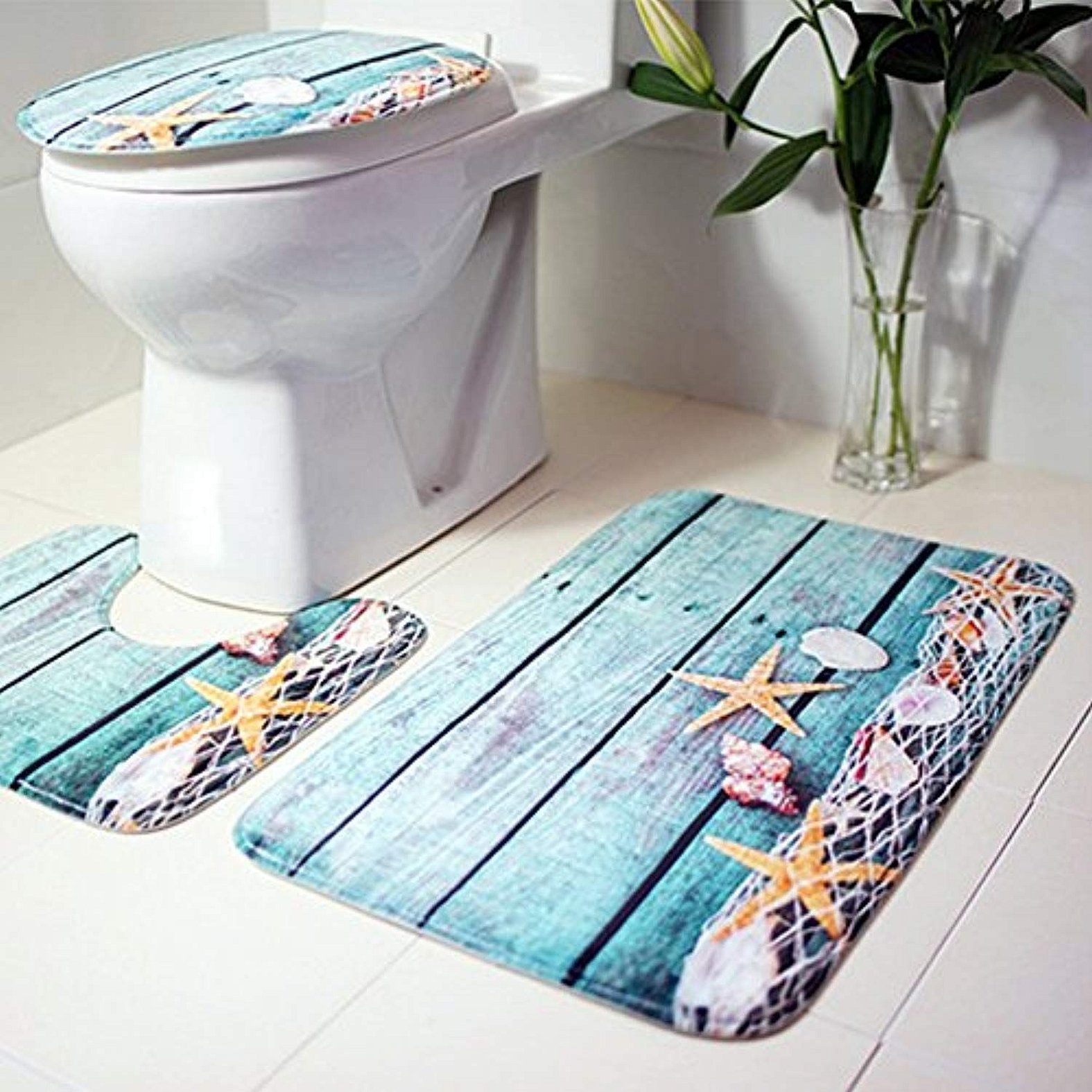 Набор ковриков для ванной и туалета bath mat set