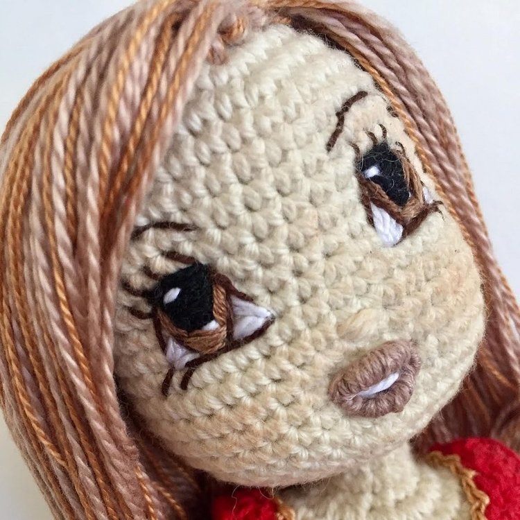 Вязаные волосы для вязаной куклы крючком